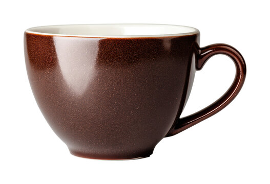 Sipping coffee in a cozy brown cup inviting still life PNG, isolated on transparent background