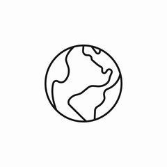 earth planet icon icon sign vector