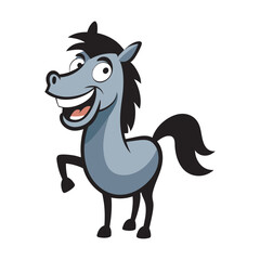 Horse Laughing And Pointing Hoof Silhouette