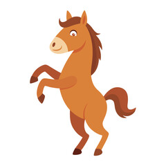Horse Dancing And Laughing Silhouette Cartoon Vector