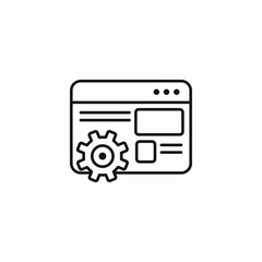 website settings gear icon sign vector