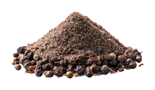 Cooking seasoning black pepper powder kitchen food PNG, isolated on transparent background