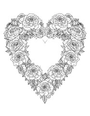 Heart-shaped floral wreath
