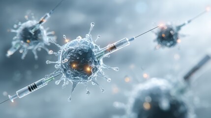 Advanced vaccine research concept for viral infection prevention and medical innovation