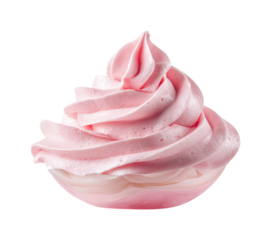 Delicious pink soft serve ice cream dessert shop PNG, isolated on transparent background