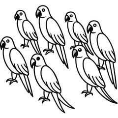 Vibrant and colorful parrot bird illustration a tropical animal design for nature and wildlife themes