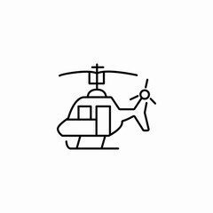 military transport helicopter icon sign vector