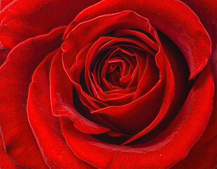 Naklejka premium Close-up of a vibrant red rose (1)