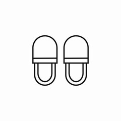 pair of slippers icon sign vector