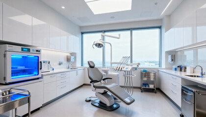 Modern Dental Office with Clean White Cabinets
