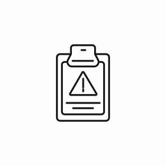 clipboard warning important icon sign vector