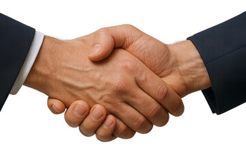 business handshake isolated on white background