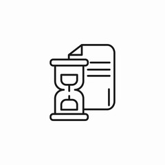 hourglass time document icon sign vector