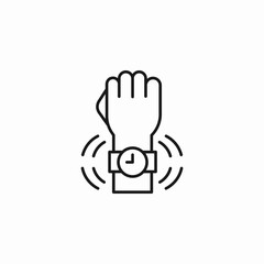 vibrating wrist watch icon sign vector