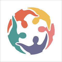 Diverse Group of People Holding Hands in a Circle

