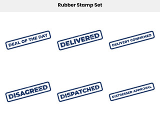 Fototapeta premium Rubber Stamp Set Collection with Business Text on White Background Isolated