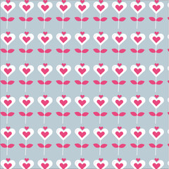 Pastel Floral Heart Pattern