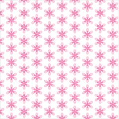 Cute Pink Cherry Blossom Pattern