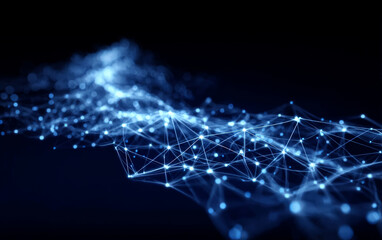 Obraz premium Abstract Network Connections Representing Digital Technology