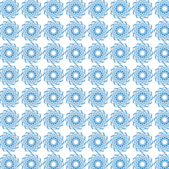 Multicolored Mandala Repeat Pattern, Detailed Red and Blue Mandala Pattern