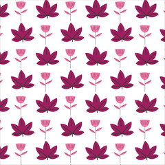 Abstract Floral and Leaf Repeat Pattern