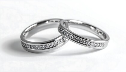 Two elegant diamond wedding bands