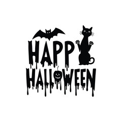 halloween pumpkin and bats