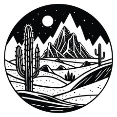 desert vector on white background