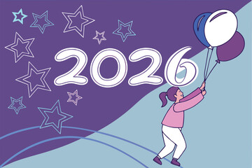 banner classic new year banner with glittery star
