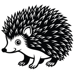 hedgehog vector on white background
