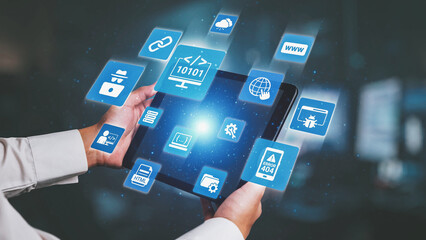 Software development with coding overlays, programming languages, developer tools, mobile app creation, and advanced programming for digital product development and software solutions. Spire