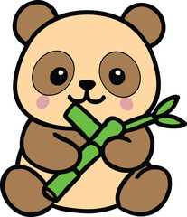 Cute Panda Vector Illustration | Wildlife Animal Design