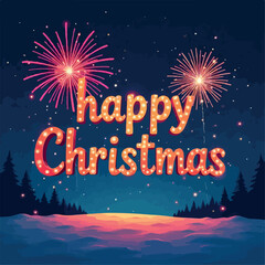 Fototapeta premium card, vector, design, decoration, illustration, celebration, christmas, merry, holiday, happy, greeting, background, banner, year, december, invitation, new year, text, season, festive, art, graphic, 