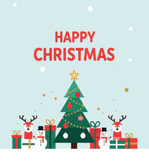 Naklejka premium card, vector, design, decoration, illustration, celebration, christmas, merry, holiday, happy, greeting, background, banner, year, december, invitation, new year, text, season, festive, art, graphic, 