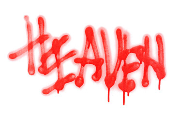 Photo graffiti, spray stain paint word, isolated on white	