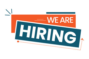We are hiring or job vacancy label design