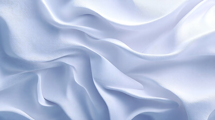 Obraz premium Gentle folds of flowing light blue fabric create soft waves