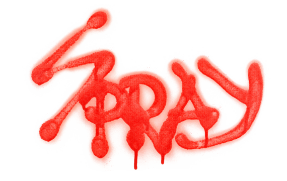 Photo graffiti, spray stain paint word, isolated on white	