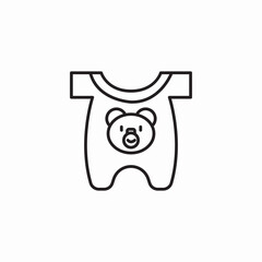 baby teddybear onesie icon sign vector