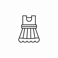 badminton shuttlecock skirt icon sign vector