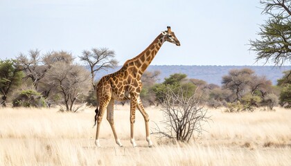 Obraz premium Giraffe in a savanna landscape