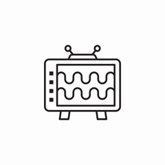 retro television icon sign vector