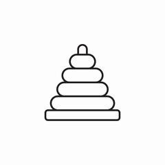 stacking ring toy icon sign vector