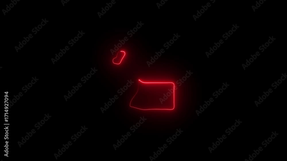 Poster abstract red neon light trails forming geometric shapes on black background dynamic glowing lines mi