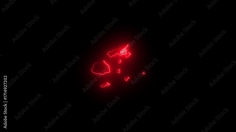 Poster abstract glowing red neon shapes on black background dynamic energy pulse movement futuristic digita