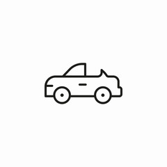 car convertible icon sign vector