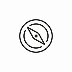 compass with ring icon sign vector