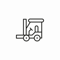 forklift industrial vehicle icon sign vector