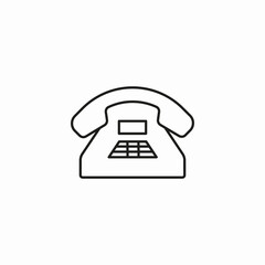 landline phone icon sign vector