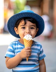 Child eating ice cream outdoors (1)
